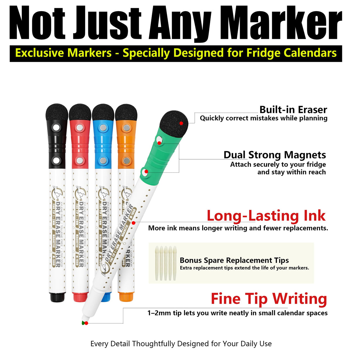 Magnetic Dry Erase Refrigerator Calendar