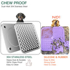 Lick Mat for Dogs & Cats, Double-Wall Stainless Steel, Large-1Pack
