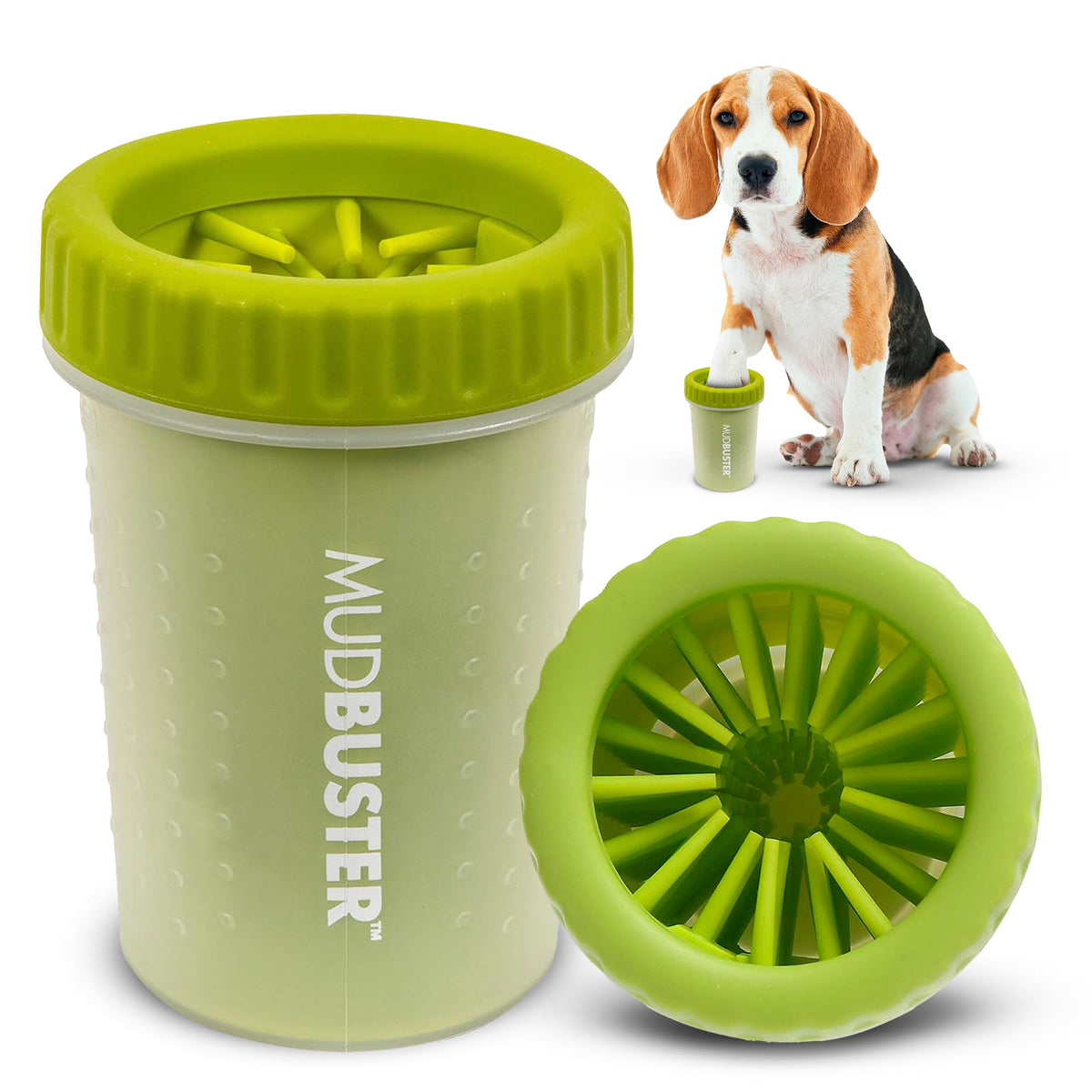 Dexas MudBuster Large Dog Paw Cleaner, Blue, Fits 2.5"-3.5" Wide Paws,...