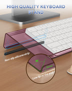 Laborio Computer Keyboard Wrist Rest, Keyboard Riser Stand for Desktop Purple Keyboard Stand With Wrist Rest