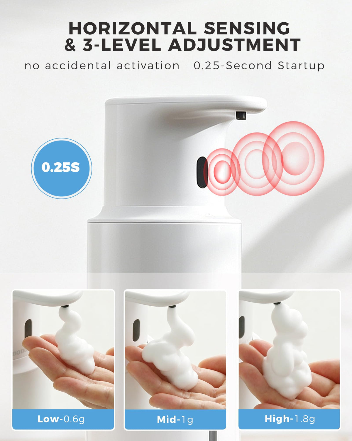 Automatic Liquid Soap Dispenser, Touchless, Rechargeable Stainless Steel