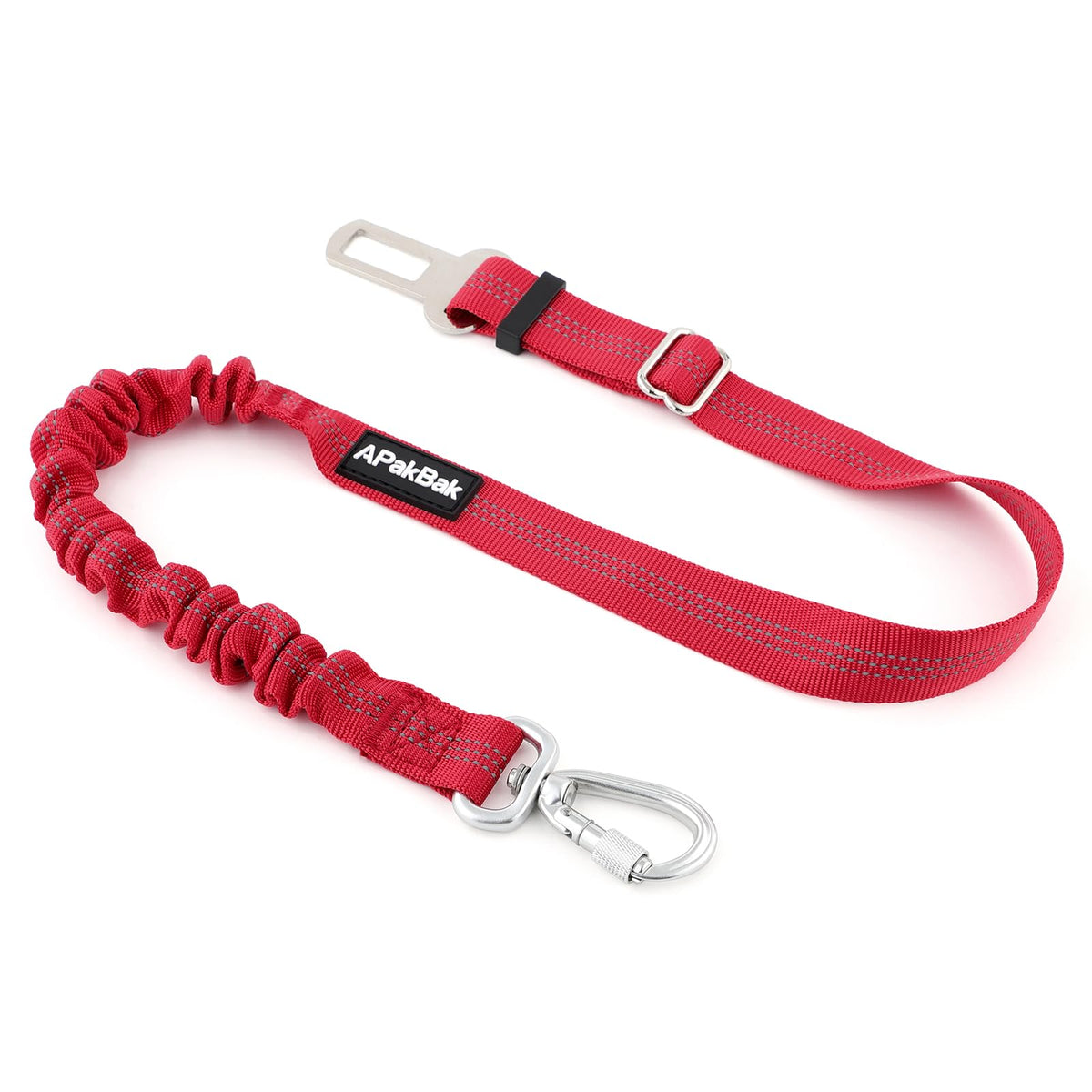 Dog Seat Belt for Car, Car Harness with Locking Aluminum Hook Gray