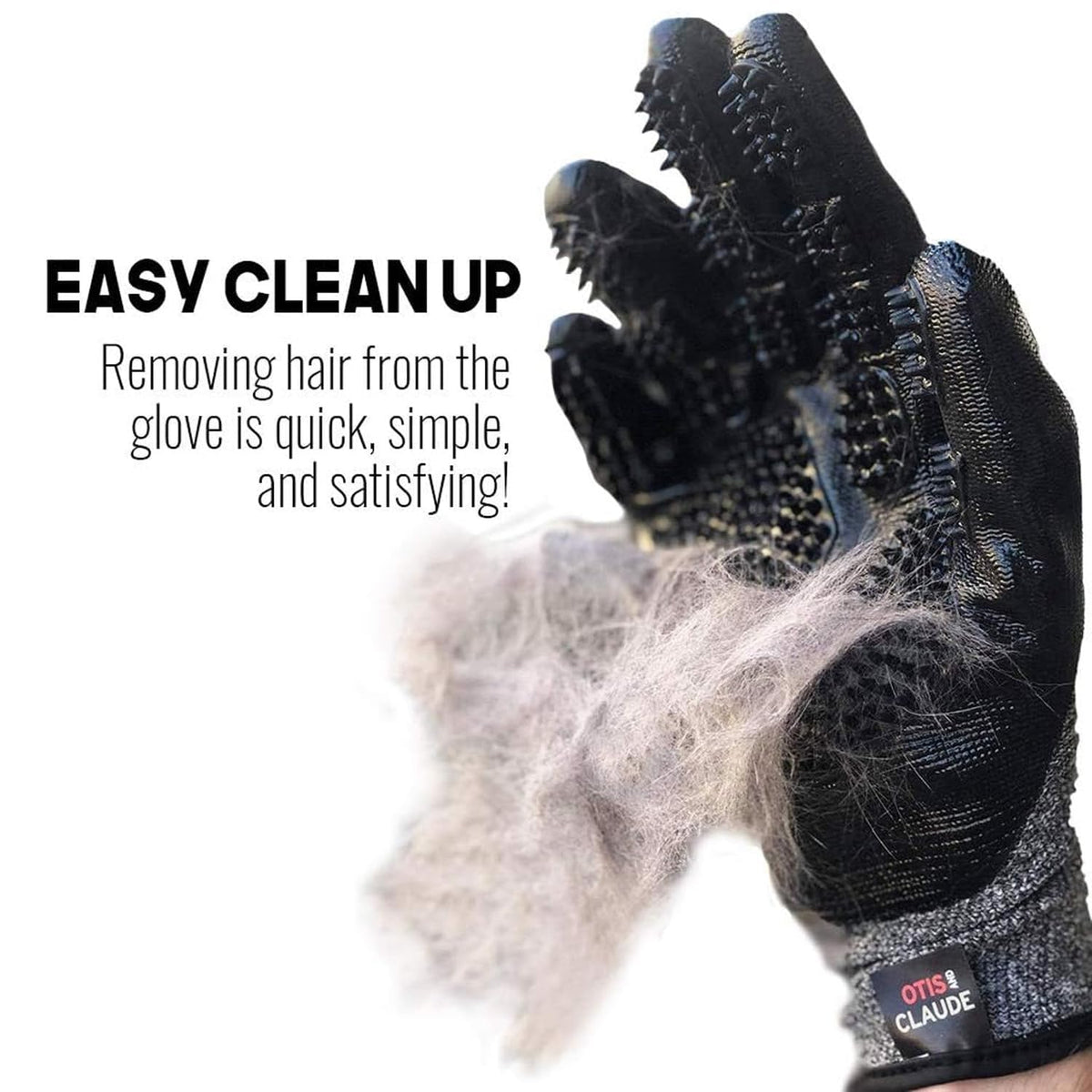 Pet Grooming Gloves for Dogs & Cats – Deshedding Brush and Bathing Mitt with Soft Silicone Tips - Removes Loose Hair, Dirt & Dander - Gentle Massage Grooming Tool - Adjustable Fit 1 Pack