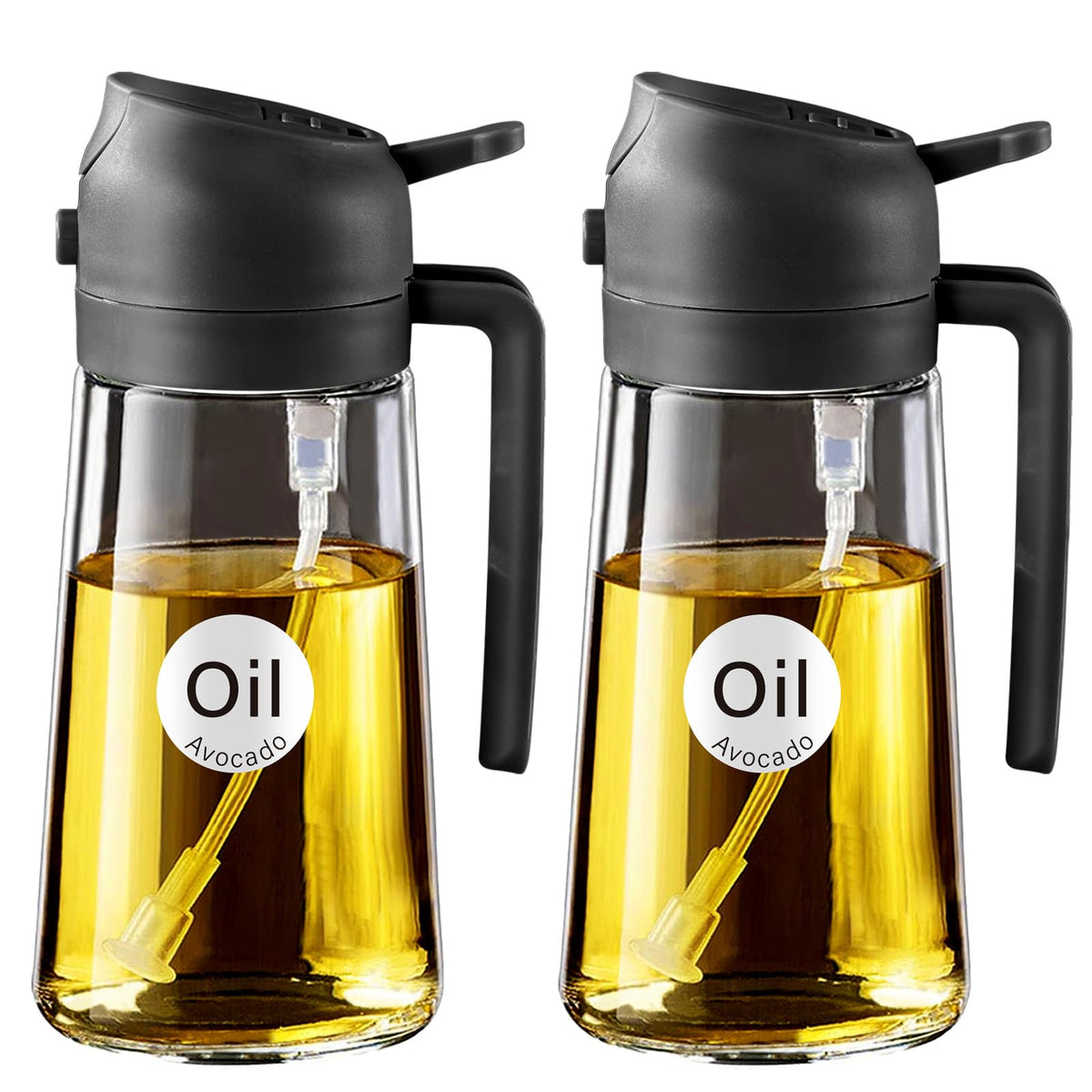 YARRAMATE Olive Oil Dispenser, 2 in 1 Sprayer for Cooking, 16oz/470ml...