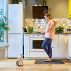 Kitchen Mat Cushioned Anti-Fatigue Comfort Standing Mat Rug for Home,Office Black 1'5" x 2'4" (Rectangular)