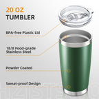 20oz Tumbler Bulk with Lid Stainless Steel Tumblers, 6 Pack