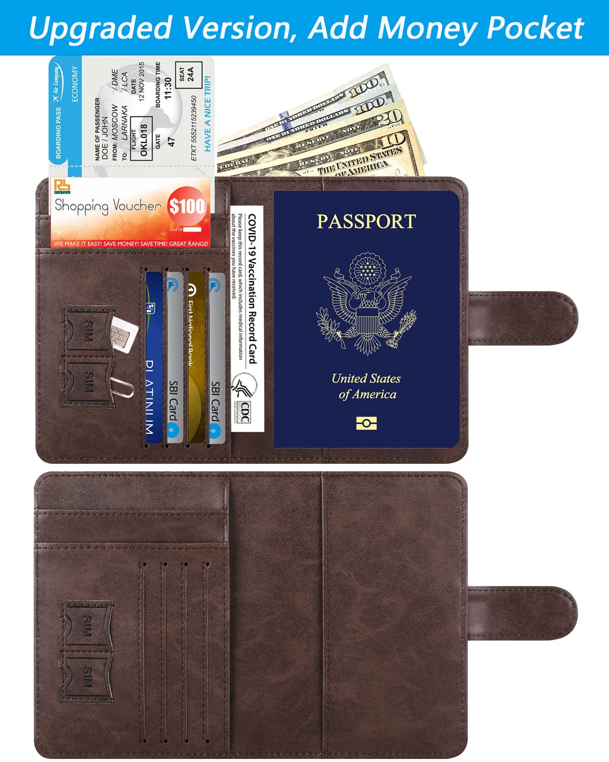 Passport Holder Cover Wallet RFID Blocking, Travel Essentials Pink Passport Covers