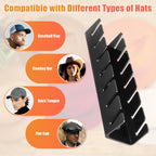 Hat Organizer for Baseball Caps Hat Rack Acrylic Hat Stand 4Pack No Install Clear-4Pack