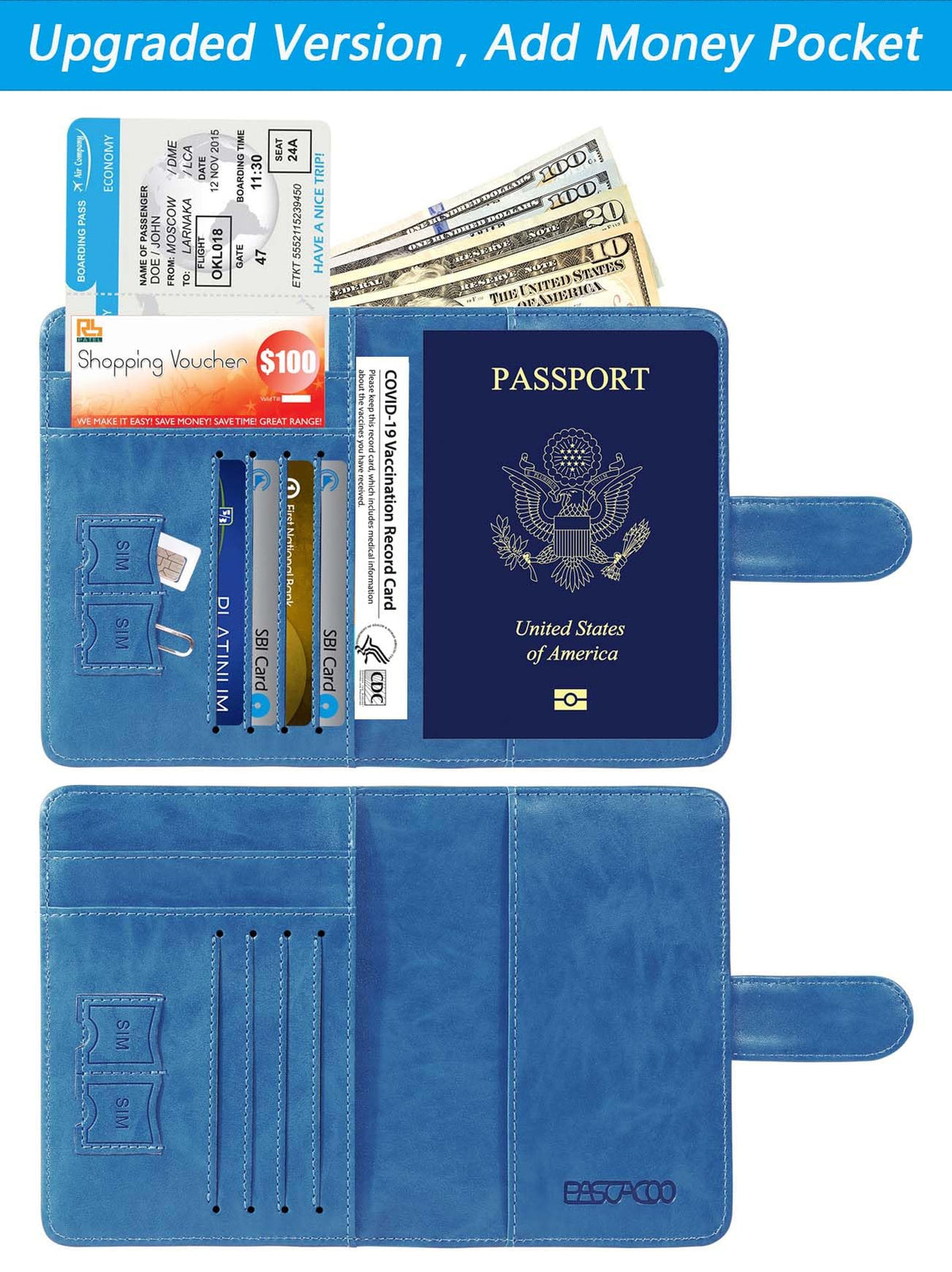 Passport Holder Cover Wallet RFID Blocking, Travel Essentials Pink Passport Covers