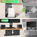 Under Desk Cable Management Tray and Metal Cord Organizer