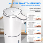 2 Pack Automatic Foaming Soap Dispenser,Touchless Foam Soap Dispenser,12.8oz Rechargeable Wall Mounted Smart for Bathroom and Kitchen Dish Soap,Easy for Toddlers(Black) Black