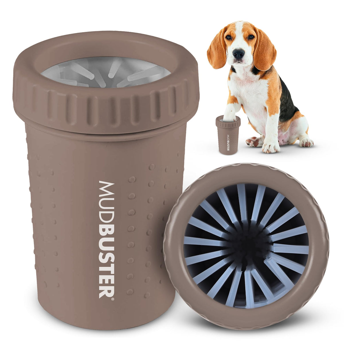 Dexas MudBuster Large Dog Paw Cleaner, Blue, Fits 2.5"-3.5" Wide Paws,...