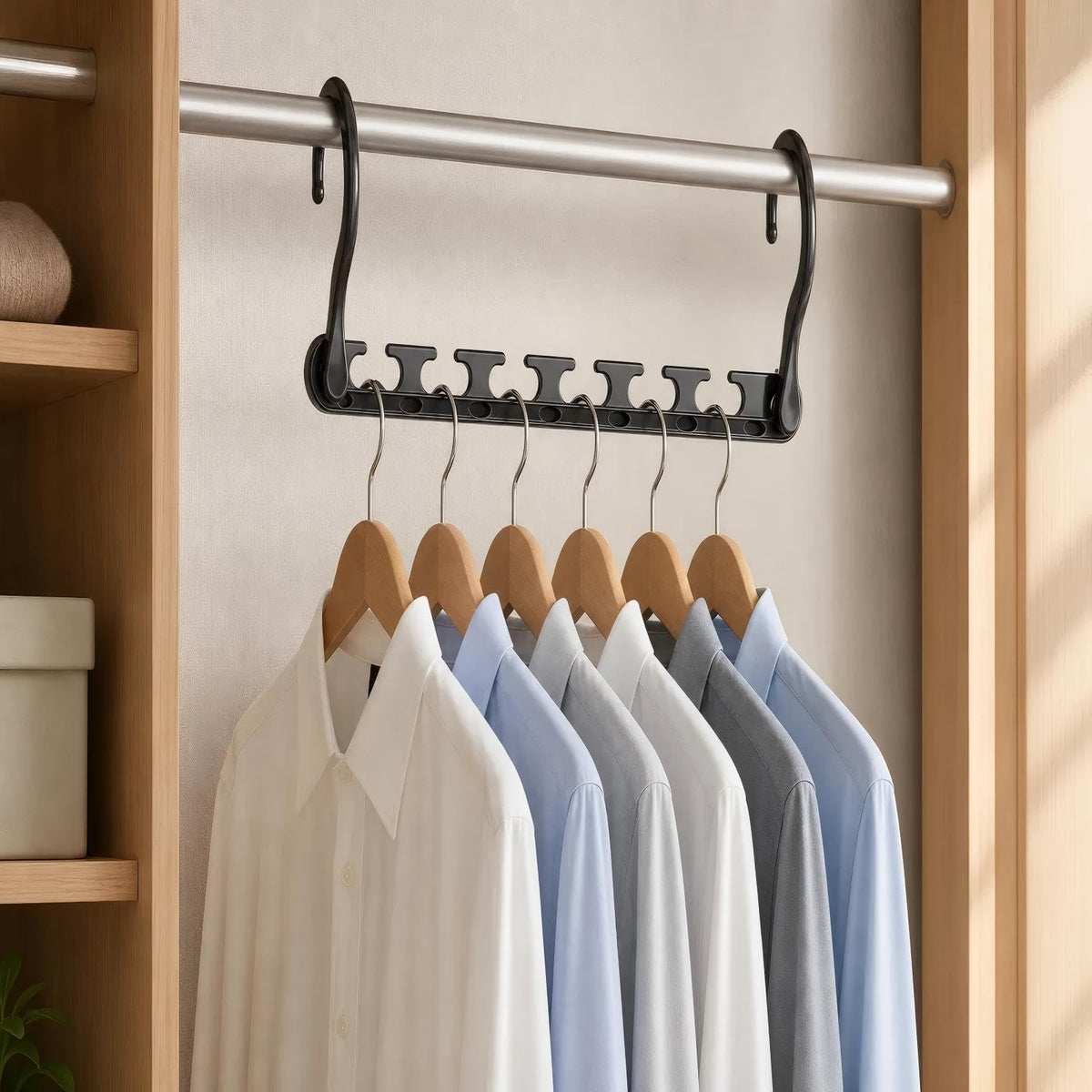 10 Pack Max Space Saving Hangers 360° Swivel Hooks Saving Closet Organizer