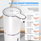 2 Pack Automatic Foaming Soap Dispenser,Touchless Foam Soap Dispenser,12.8oz Rechargeable Wall Mounted Smart for Bathroom and Kitchen Dish Soap,Easy for Toddlers(Black) Black