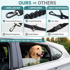 Dog Seat Belt for Car, 3-in-1 Adjustable Dog Seatbelt, Black 21.6"-32"