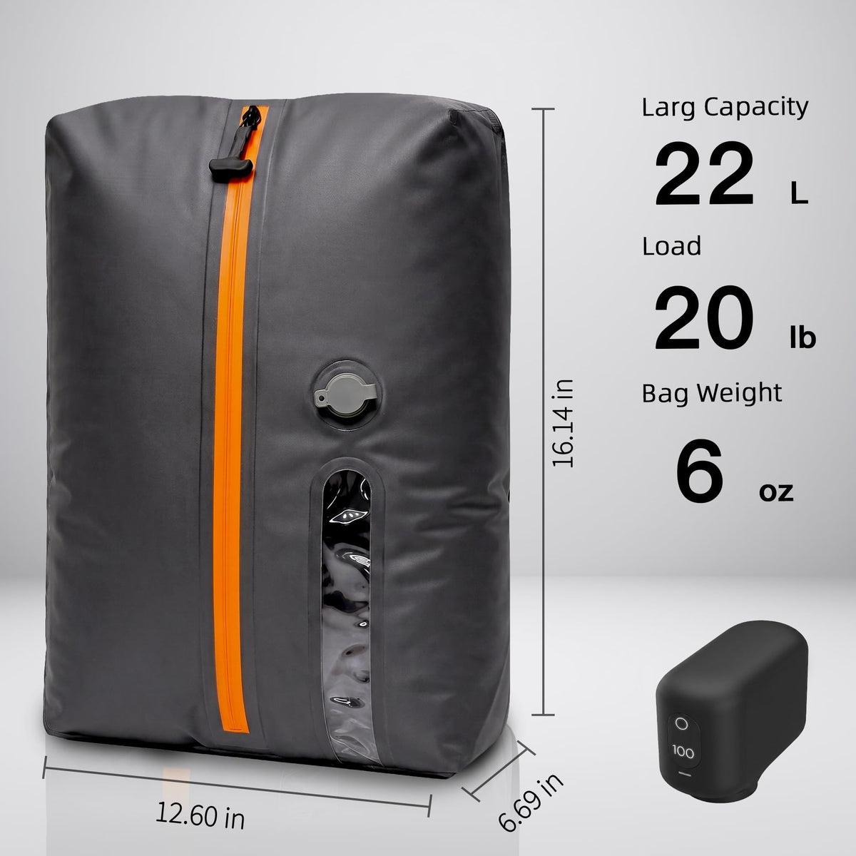 Travel Vacuum Bags With Pump, 2 Pack 22L Compression Kit For Clothes