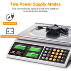 Price Computing Scale 66lb Digital Commercial Produce Scale Stainless Steel Scale Pan-Large Size