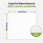 Pogi's Dog Grooming Wipes for Paws & Butt, Fragrance Free, 100 Wipes 100-Count Wipes Unscented
