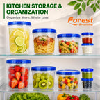 20 Pack Freezer Food Storage Containers with Twist Lids for Soup Meal Prep