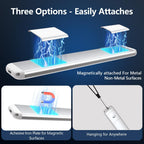RUIKORING 8.5" Under Cabinet Lighting 6 Pack, 3 Colors Closet Lights Silver