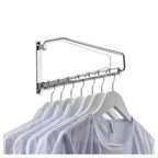 NEWRAIN Folding Wall Mounted Clothes Hanger Rack Clothes Hook Solid Brass with Swing Arm Holder Clothing Hanging System Closet Storage Organizer Heavy Duty Drying Rack Wall Mount,Brushed Gold Triangle Brushed Gold