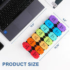 Extra Large Weekly Pill Organizer and AM/PM Medication Dispenser