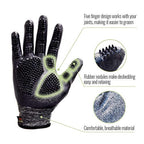 Pet Grooming Gloves for Dogs & Cats – Deshedding Brush and Bathing Mitt with Soft Silicone Tips - Removes Loose Hair, Dirt & Dander - Gentle Massage Grooming Tool - Adjustable Fit 1 Pack