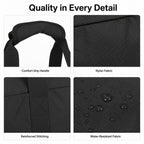 Foldable Travel Duffle Bag with Trolley Sleeve 40L Travel Bag Black