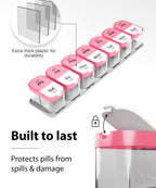 Large Weekly Pill Organizer and Medication Dispenser