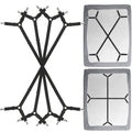 Bed Sheet Clip Straps - 2 Way Adjustable Crisscross Sheet Corner Holder Straps Gripper Elastic Sheet Band Mattress Straps Fasten Suspenders(2 Set/4Pcs, Black) Black 4pcs Set