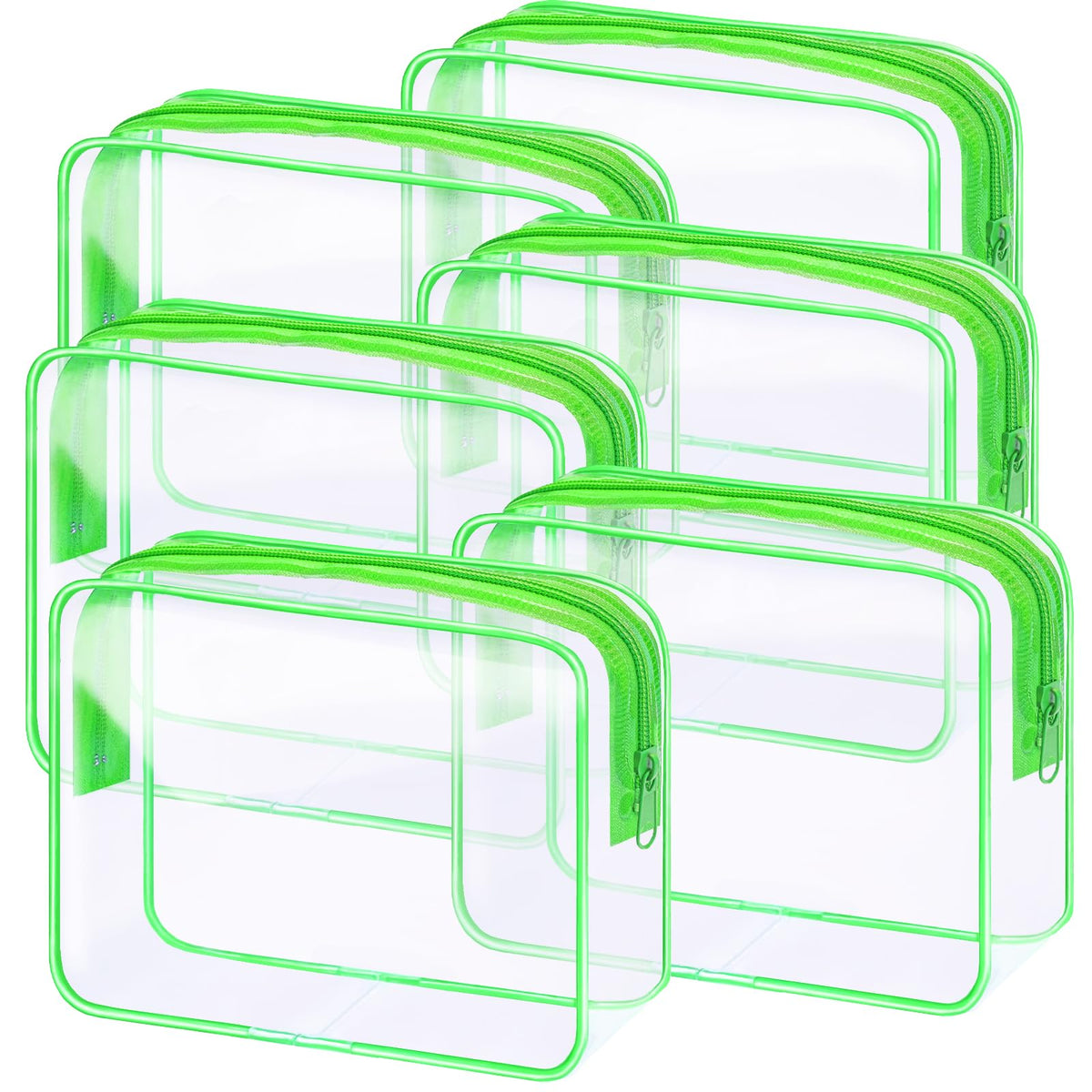 4 Pieces Clear Cosmetic Bags Bulk TSA Approved Toiletry Bag for Travel PVC Waterproof Clear Makeup Pouch with Zipper for Men and Women Carry-on Travel Essentials 4pcs SML Black