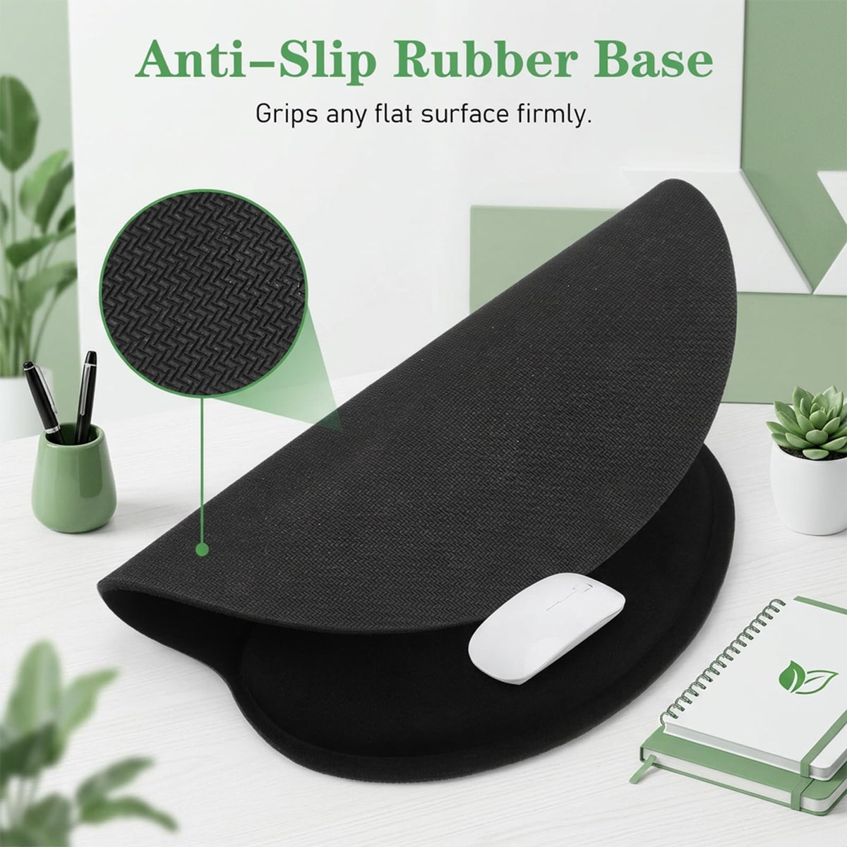10 Pcs Ergonomic Mouse Pad and Keyboard with Wrist Support Set - Soft Memory Foam & Rubber Base Comfort Rest for Typing, Gaming, Computer, Laptop, Office, Home Use