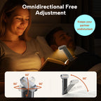 86lux Book Light, Reading Light for Book in Bed, USB Rechargeable LED Night Light with 3 Colors & Limitless Dimming, Aluminum Alloy Bookmark Light for Book Lovers,Technology Black