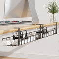 Under Desk Cable Management Tray and Metal Wire Organizer Rack for Standup Desks