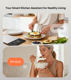 Food Scale with Nutritional Calculator, TFT Display, Track 23 Nutrients Black