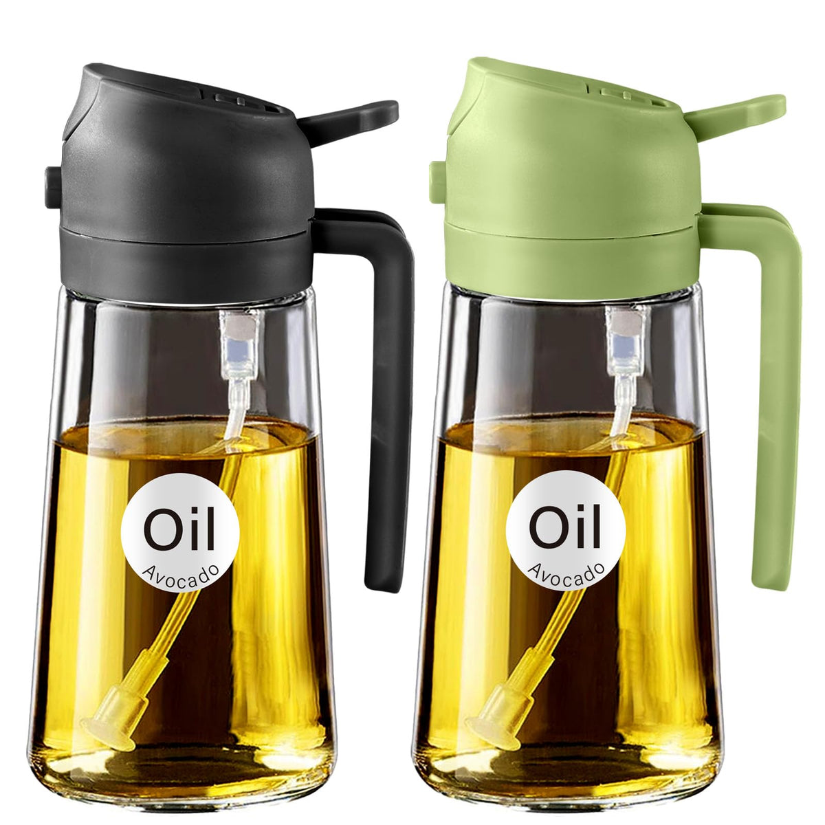 YARRAMATE Olive Oil Dispenser, 2 in 1 Sprayer for Cooking, 16oz/470ml...