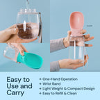 MalsiPree Dog Water Bottle Dispenser - 12 oz Black, Leak-Proof 12oz - Standard