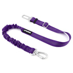 Dog Seat Belt for Car, Car Harness with Locking Aluminum Hook Purple