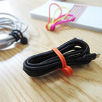 SMART&COOL Reusable Silicone Magnetic Cable Ties, Multicolored, 20-Pack Multi
