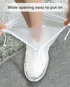 Waterproof Shoe Covers, Rain Shoe Covers, Transparent Reusable Non Slip Shoe Cover for Outdoor Women and Men Large Transprent