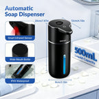 Automatic Liquid Soap Dispenser Touchless,6-Level Adjustable,USB Rechargeable Smart Soap Dispenser,16.9oz/500mL Compatible with Thick Thin Dish/Hand Soap for Bathroom Accessories Kitchen Sink-White White Gel