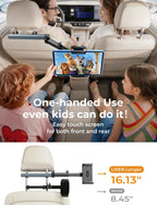 LISEN iPad Holder for Car Tablet Mount, 4 in 1 Adjust Arm Back Seat Stand 4.7-11.5“ Device