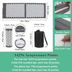 Acupressure Mat and Pillow Set with Carry Bag