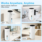 Automatic Liquid Soap Dispenser Touchless, Rechargeable, Adjustable White Gel