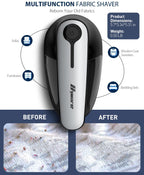 Bymore Fabric Shaver, Lint Shaver, Sweater Shaver for Clothes, Gray 5.7*3.34*5.31inches