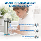 Automatic Foaming Soap Dispenser(IPX5 Waterproof, 12oz/350ml St-01 Foam Gray