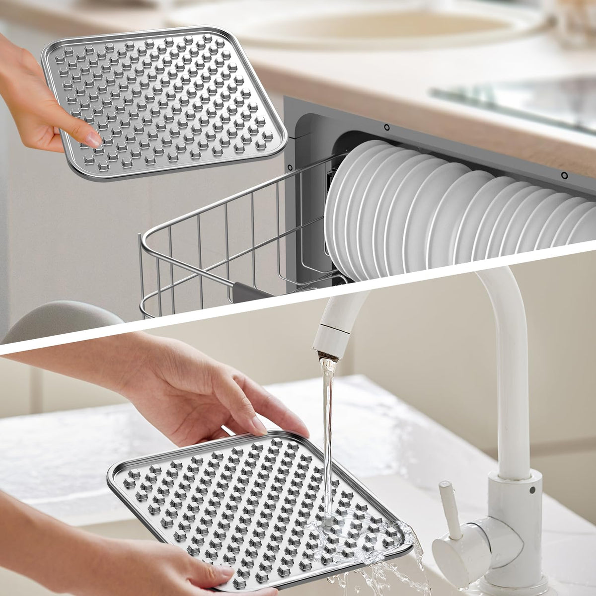 Lick Mat for Dogs & Cats, Double-Wall Stainless Steel, Large-1Pack