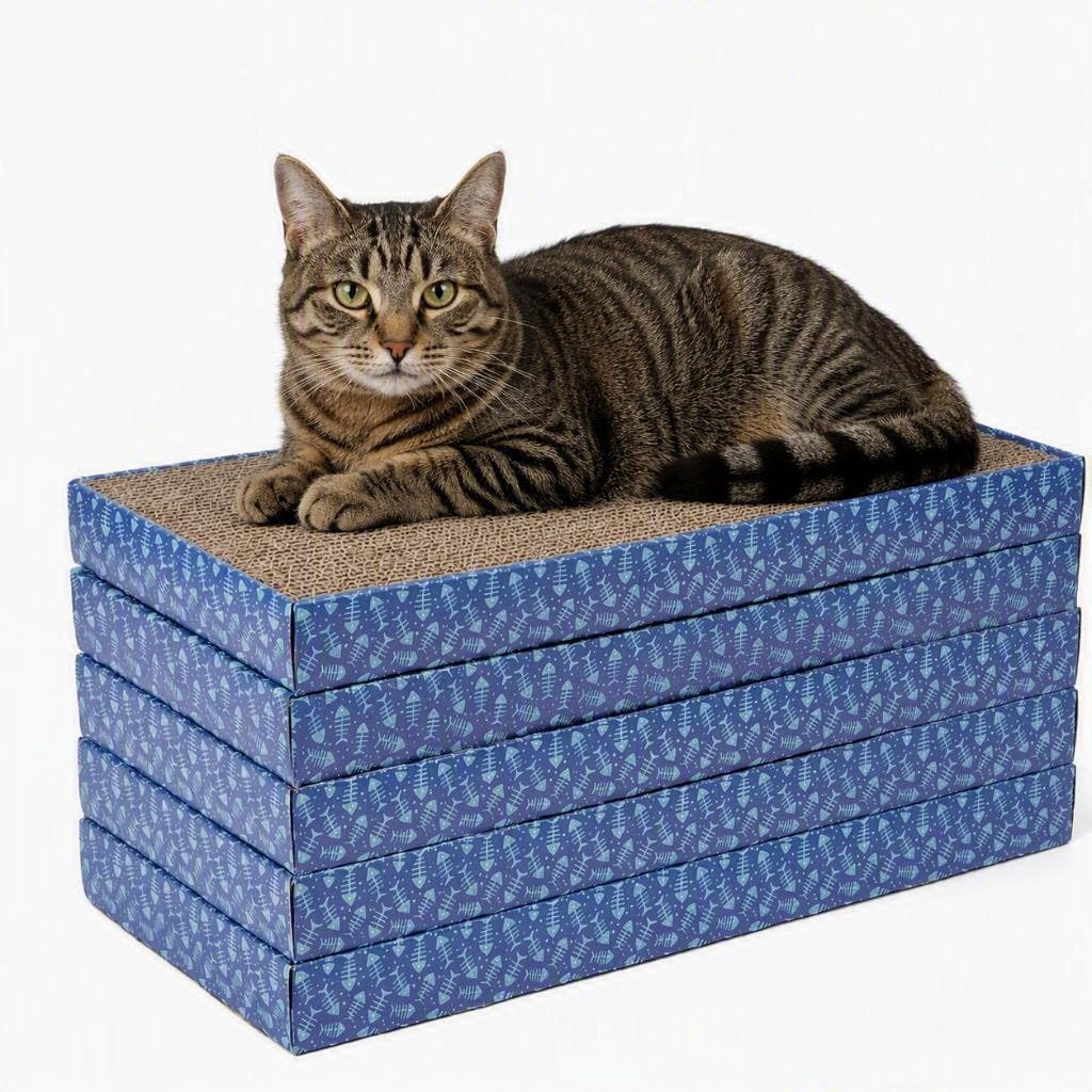 Kitty City Cat Scratcher– 2-Pack Durable Corrugated Cardboard Scratch Pads...