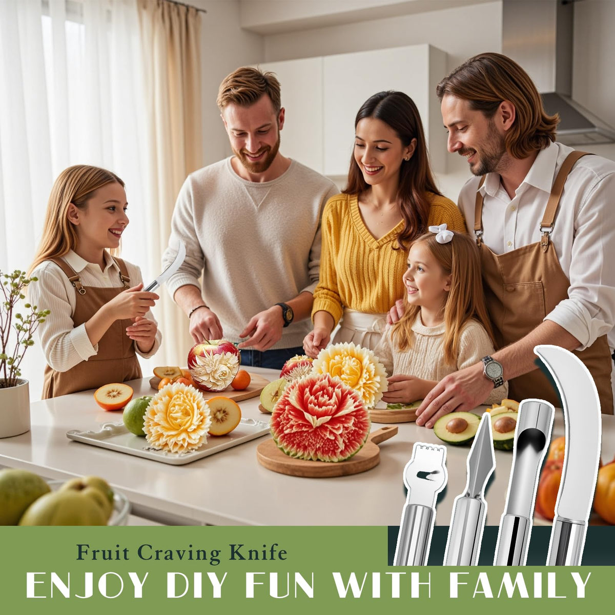 14Pcs Stainless Steel Fruits Vegetable Carving Tools Set 14 PCS