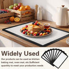 10 Pcs Reusable Baking Sheet Mat, Silicone Baking Mats for Oven, Black